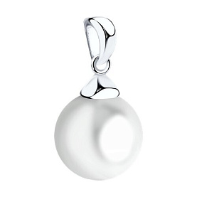 Подвеска Diamant - Серебро 925, Жемчуг имитация (арт. 94-130-01181-1)