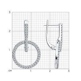 Серьги Diamant - Серебро 925, Фианит (арт. 94-120-00114-1)