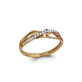 Кольцо Аквамарин - Золото 375, Фианит (арт. 62993А.8)