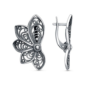 Серьги Красная пресня - Серебро 925 (арт. 33016496)