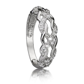 Кольцо Галатея - Серебро 925, Фианит (арт. 2636.1)