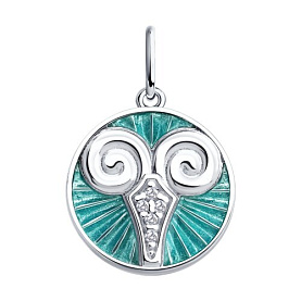 Подвеска Diamant - Серебро 925, Фианит, Эмаль (арт. 94-130-02357-1)