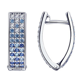 Серьги SOKOLOV - Серебро 925, Фианит (арт. 94024018)