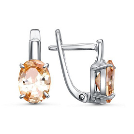 Серьги Красная пресня - Серебро 925, Фианит (арт. 33814974Пл11)