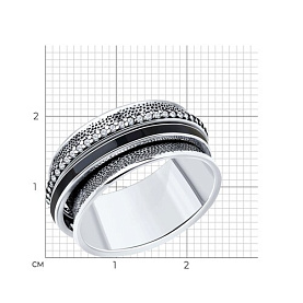 Кольцо SOKOLOV - Серебро 925, Фианит, Эмаль (арт. 95010215)