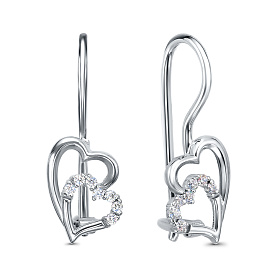 Серьги Иллада - Серебро 925, Фианит (арт. с122657)