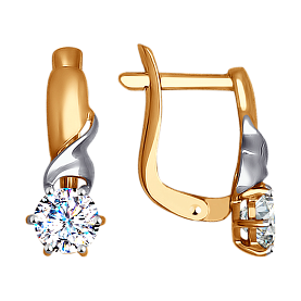 Серьги SOKOLOV - Золото 375, Фианит (арт. 027329-4)