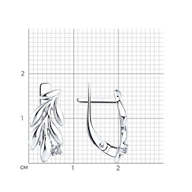 Серьги SOKOLOV - Серебро 925, Фианит (арт. 94022319)