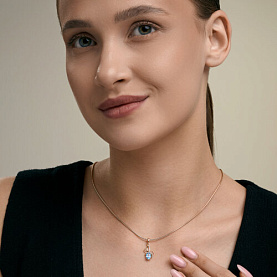 Подвеска SOKOLOV - Золото 585, Топаз, Фианит (арт. 733065)