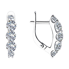 Серьги SOKOLOV - Серебро 925, Фианит (арт. 94023498)