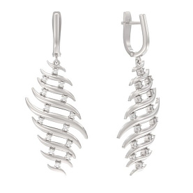 Серьги ООО "ЮК "Арина" - Серебро 925, Фианит (арт. 1045472-01110)