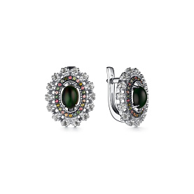 Серьги Дар - Серебро 925, Опал, Сапфир, Сапфир розовый, Топаз (арт. С-3933рчк11716151400)