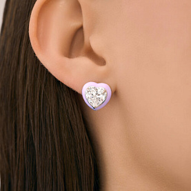 Серьги SOKOLOV - Серебро 925, Фианит, Эмаль (арт. 94027135)