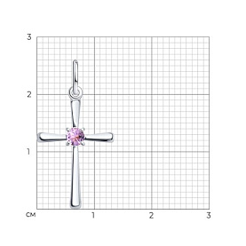Подвеска SOKOLOV - Серебро 925, Аметист (арт. 92030720)