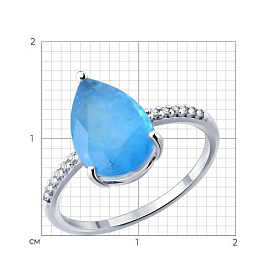Кольцо SOKOLOV - Серебро 925, Кварц, Стекло (арт. 94014984)