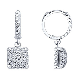 Серьги SOKOLOV - Серебро 925, Фианит (арт. 94027021)