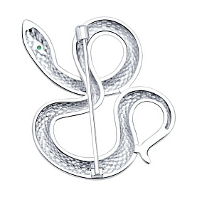 Брошь SOKOLOV - Серебро 925, Фианит (арт. 94040290)