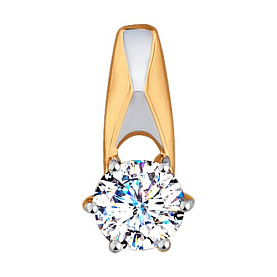 Подвеска SOKOLOV - Золото 375, Фианит (арт. 035113-4)