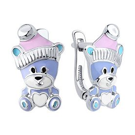 Серьги SOKOLOV - Серебро 925, Эмаль (арт. 94027140)