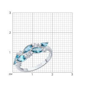 Кольцо Diamant - Серебро 925, Синтетический ситалл , Фианит (арт. 94-310-02173-1)