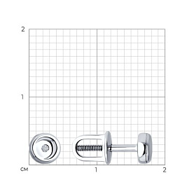 Серьги Diamant - Серебро 925, Бриллианит (арт. 94-222-02699-1)