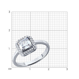 Кольцо SOKOLOV - Серебро 925, Фианит (арт. 94014891-91)