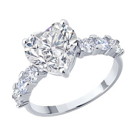 Кольцо SOKOLOV - Серебро 925, Фианит (арт. 94014408)