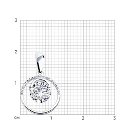 Подвеска SOKOLOV - Серебро 925, Фианит (арт. 94032242)