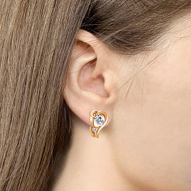 Серьги Аквамарин - Серебро 925, Фианит (арт. 49170А.6)