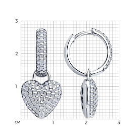 Серьги SOKOLOV - Серебро 925, Фианит (арт. 94026803)