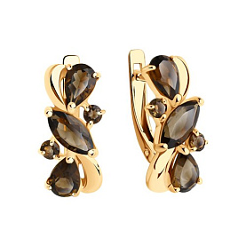 Серьги SOKOLOV - Серебро 925, Раухтопаз (арт. 92021805)