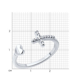 Кольцо SOKOLOV - Серебро 925, Фианит (арт. 94013843)