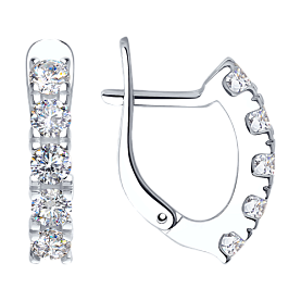 Серьги SOKOLOV - Серебро 925, Фианит (арт. 94023518)