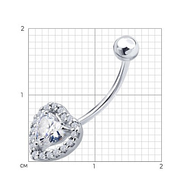 Пирсинг SOKOLOV - Серебро 925, Фианит (арт. 94060116)
