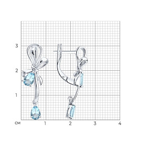 Серьги SOKOLOV - Серебро 925, Топаз (арт. 92025404)