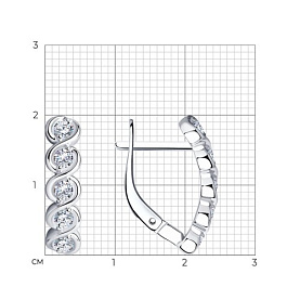 Серьги SOKOLOV - Серебро 925, Фианит (арт. 94025111)