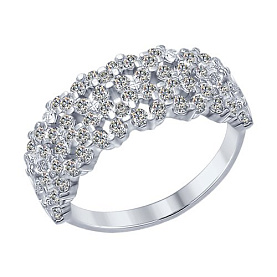 Кольцо SOKOLOV - Серебро 925, Фианит (арт. 94012284)