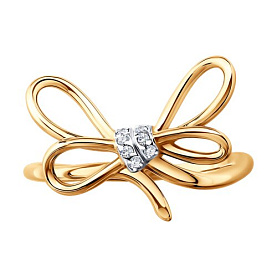 Кольцо SOKOLOV - Золото 585, Фианит (арт. 019849)