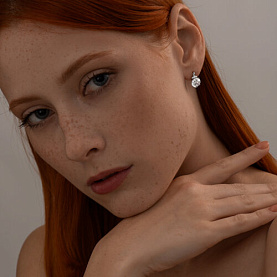 Серьги SOKOLOV - Серебро 925, Фианит (арт. 94025224)