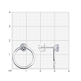 Серьги SOKOLOV - Серебро 925, Фианит (арт. 94025852)