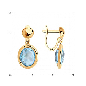 Серьги SOKOLOV - Золото 375, Топаз (арт. 37727365)