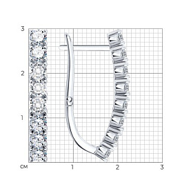 Серьги SOKOLOV - Серебро 925, Фианит (арт. 94027645-91)