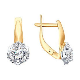 Серьги SOKOLOV - Золото 375, Фианит (арт. 027967-4)