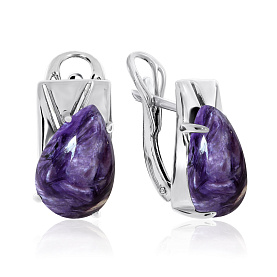 Серьги KRASNOE - Серебро 925, Чароит (арт. 2340462367)