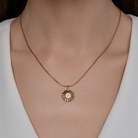 Подвеска SOKOLOV - Золото 585, Фианит (арт. 036646)