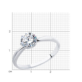 Кольцо SOKOLOV - Серебро 925, Фианит (арт. 94013737)