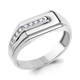 Кольцо Аквамарин - Серебро 925, Фианит (арт. 67709А.5)