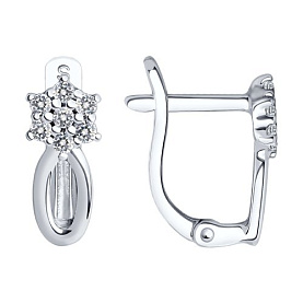 Серьги SOKOLOV - Серебро 925, Фианит (арт. 94021370)