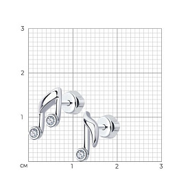 Серьги SOKOLOV - Серебро 925, Фианит (арт. 94024319)