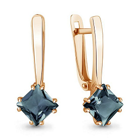 Серьги Аквамарин - Золото 375, Топаз лондон (арт. 45021308.8)
